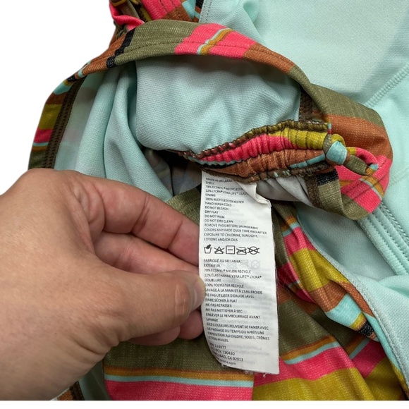 Prana Striped Tankini Swim Top & Boyshort Bottom Set Multicolor Size Small - Picture 5 of 13